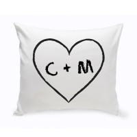 JDS Personalized Gifts Personalized Unity Heart of Love Cotton Throw Pillow JMSI2689